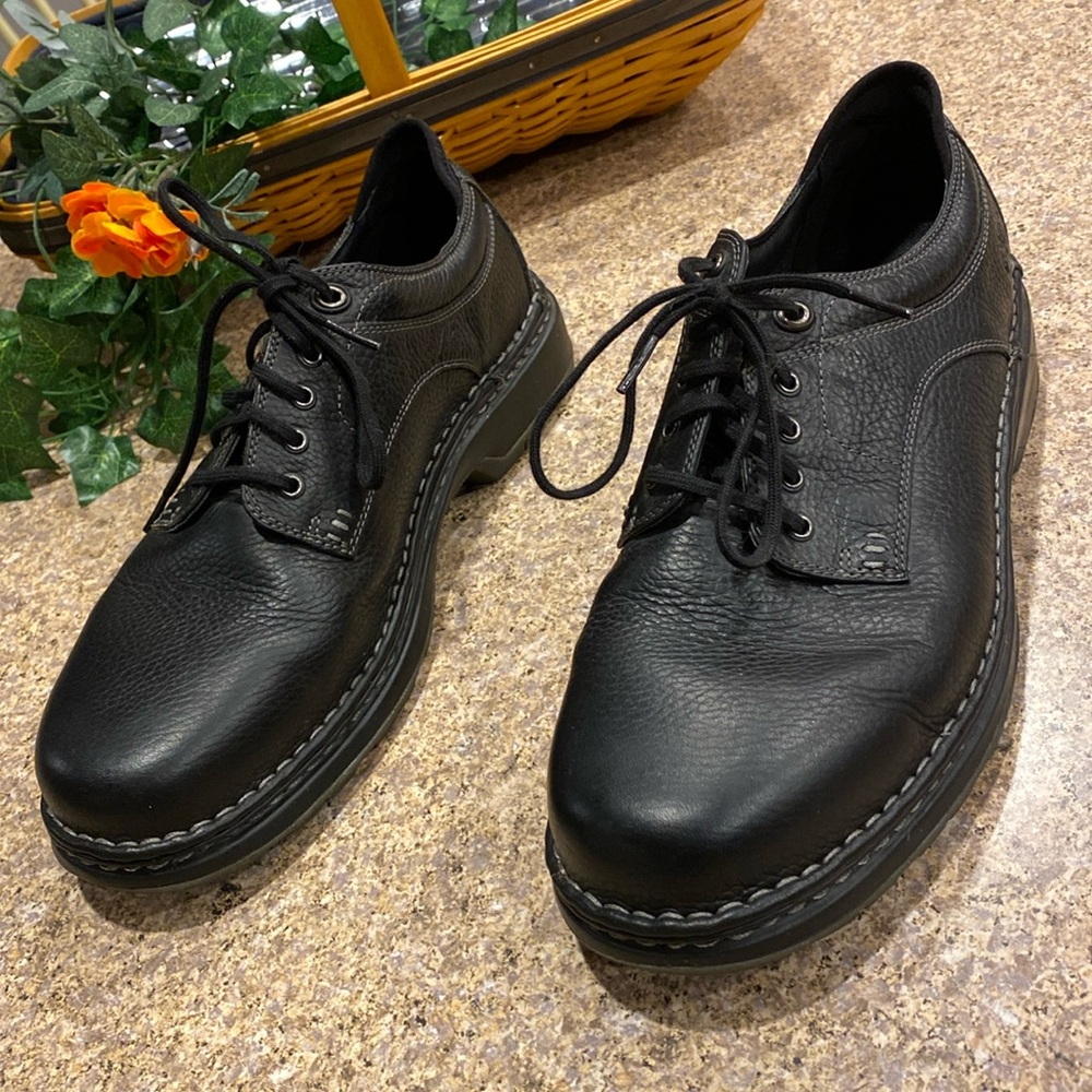 Timberland Lace Up Black Leather Oxford Shoes 29512 11W Leather Upper